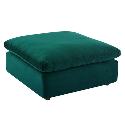 Commix Down Filled Overstuffed Performance Velvet Ottoman By HouseBean