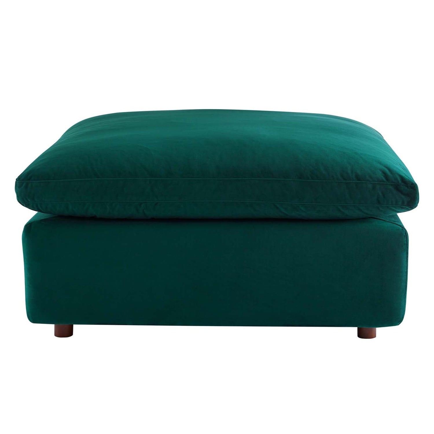 Commix Down Filled Overstuffed Performance Velvet Ottoman By HouseBean