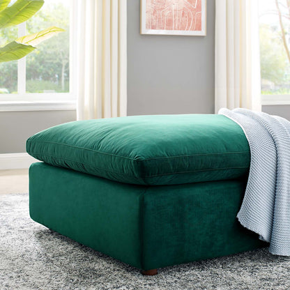 Commix Down Filled Overstuffed Performance Velvet Ottoman By HouseBean