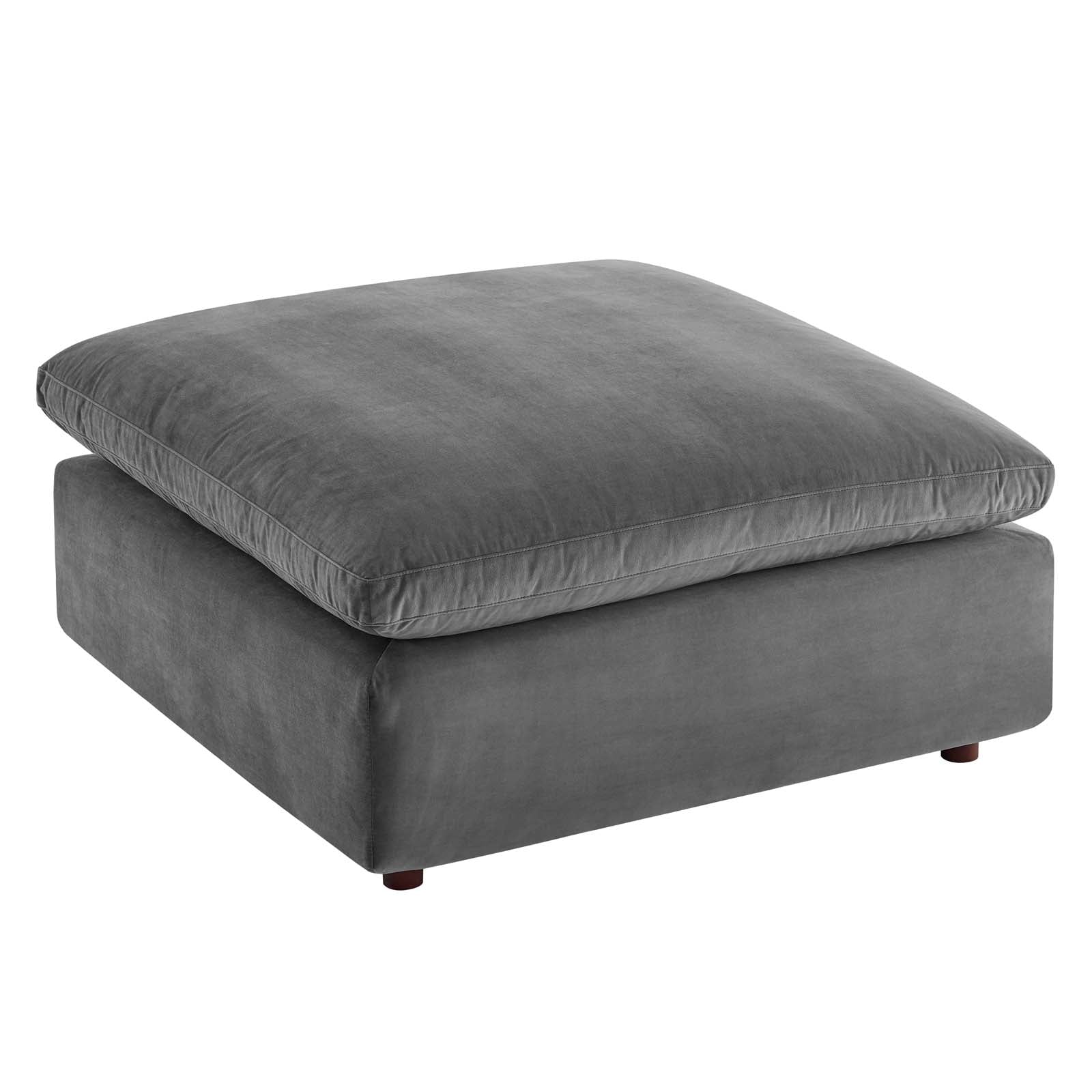 Commix Down Filled Overstuffed Performance Velvet Ottoman By HouseBean