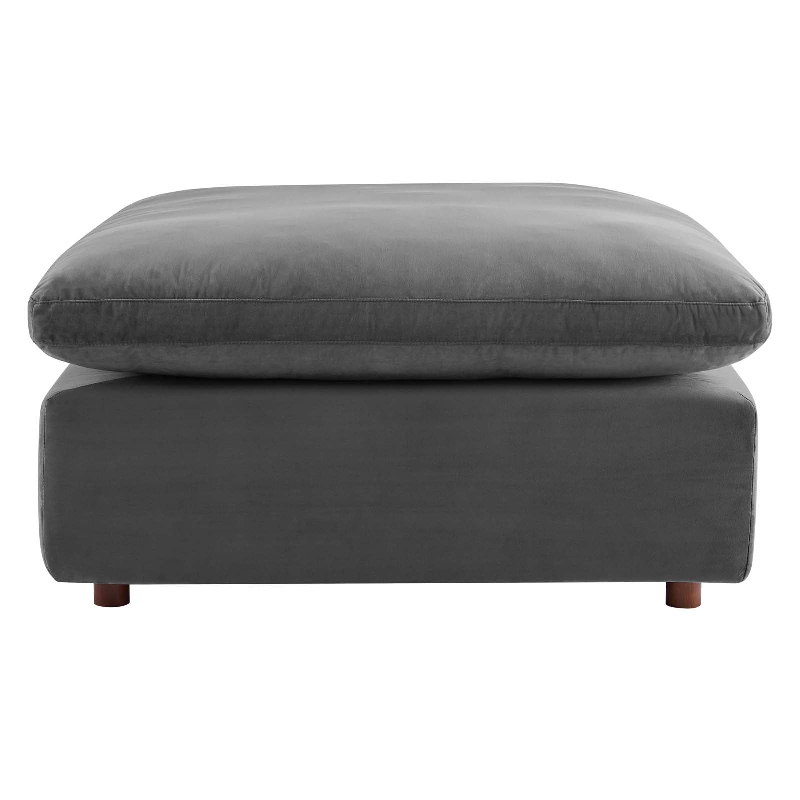 Commix Down Filled Overstuffed Performance Velvet Ottoman By HouseBean