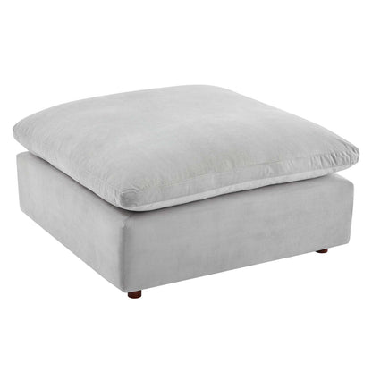 Commix Down Filled Overstuffed Performance Velvet Ottoman By HouseBean