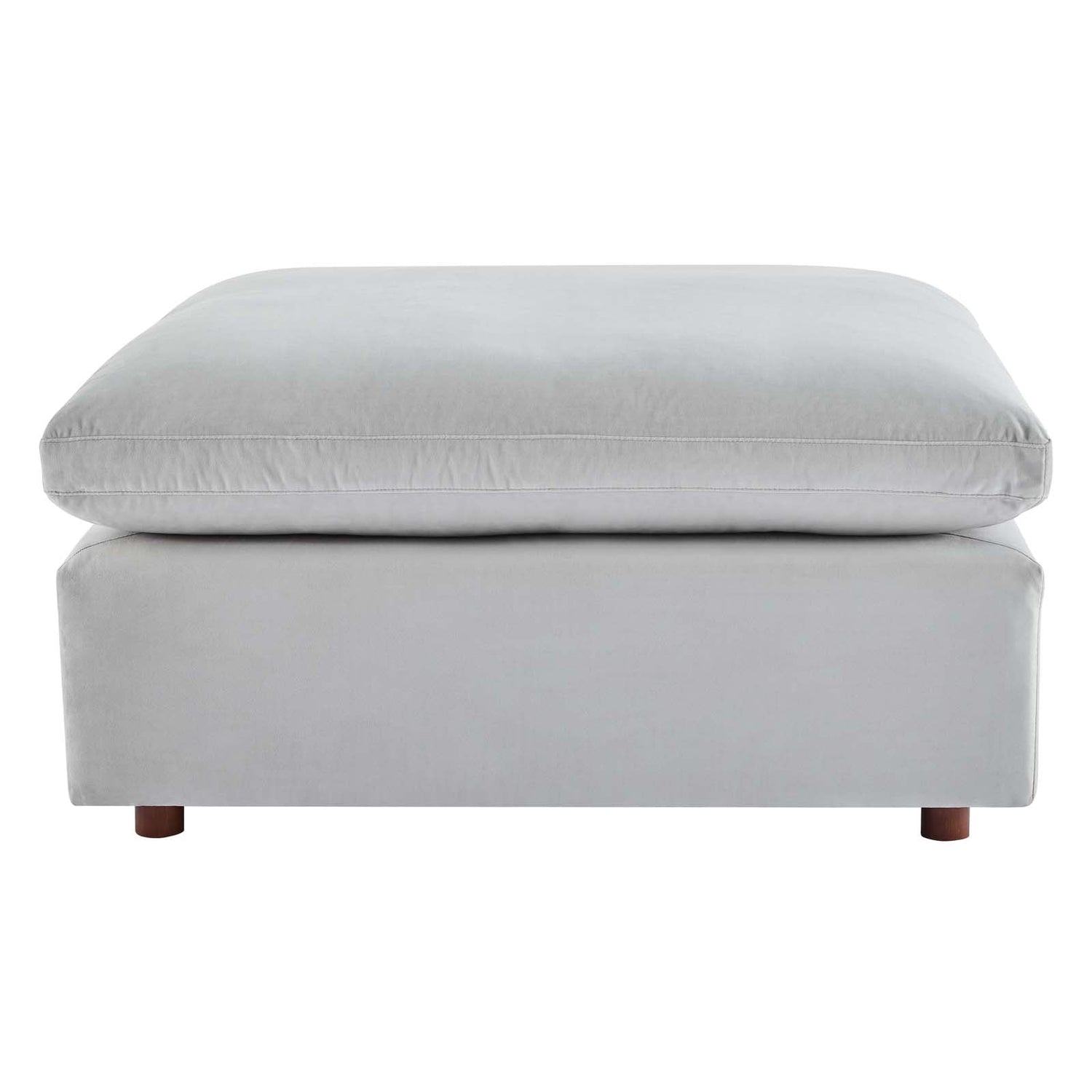 Commix Down Filled Overstuffed Performance Velvet Ottoman By HouseBean