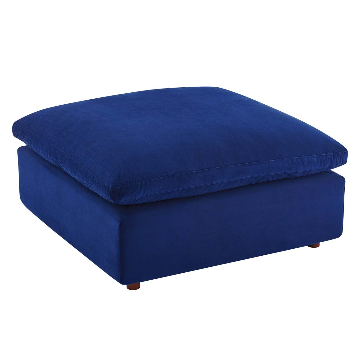 Commix Down Filled Overstuffed Performance Velvet Ottoman By HouseBean