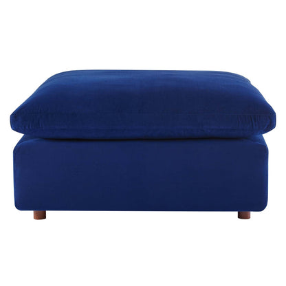 Commix Down Filled Overstuffed Performance Velvet Ottoman By HouseBean