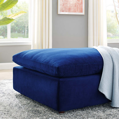 Commix Down Filled Overstuffed Performance Velvet Ottoman By HouseBean