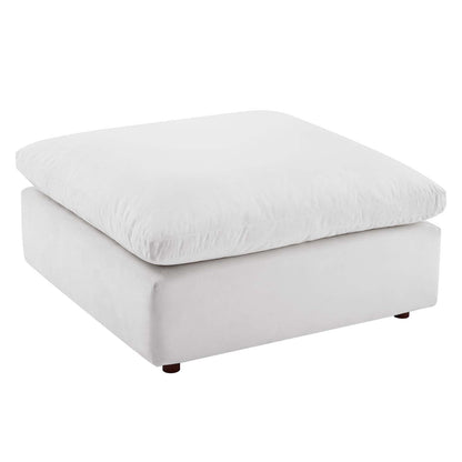 Commix Down Filled Overstuffed Performance Velvet Ottoman By HouseBean