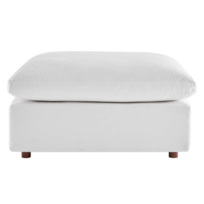 Commix Down Filled Overstuffed Performance Velvet Ottoman By HouseBean