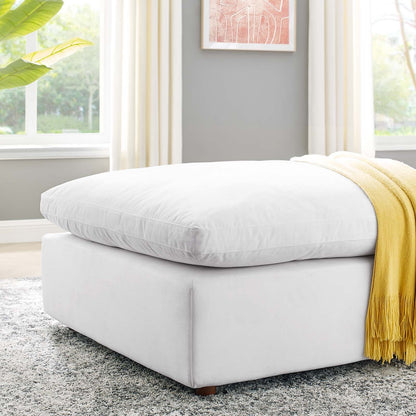 Commix Down Filled Overstuffed Performance Velvet Ottoman By HouseBean