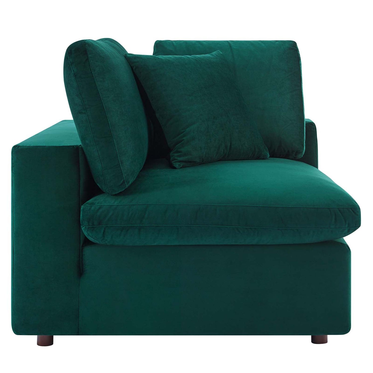 Commix Down Filled Overstuffed Performance Velvet Corner Chair By HouseBean