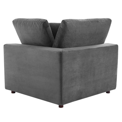 Commix Down Filled Overstuffed Performance Velvet Corner Chair By HouseBean