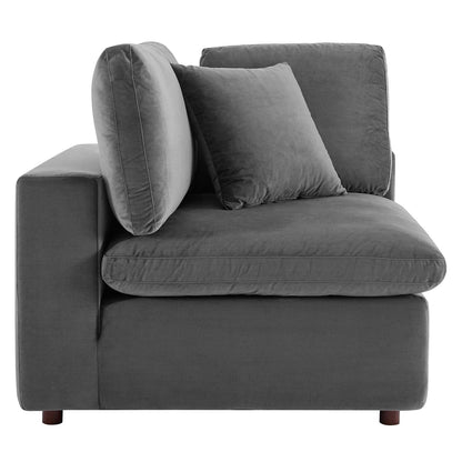 Commix Down Filled Overstuffed Performance Velvet Corner Chair By HouseBean