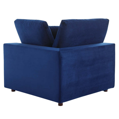 Commix Down Filled Overstuffed Performance Velvet Corner Chair By HouseBean