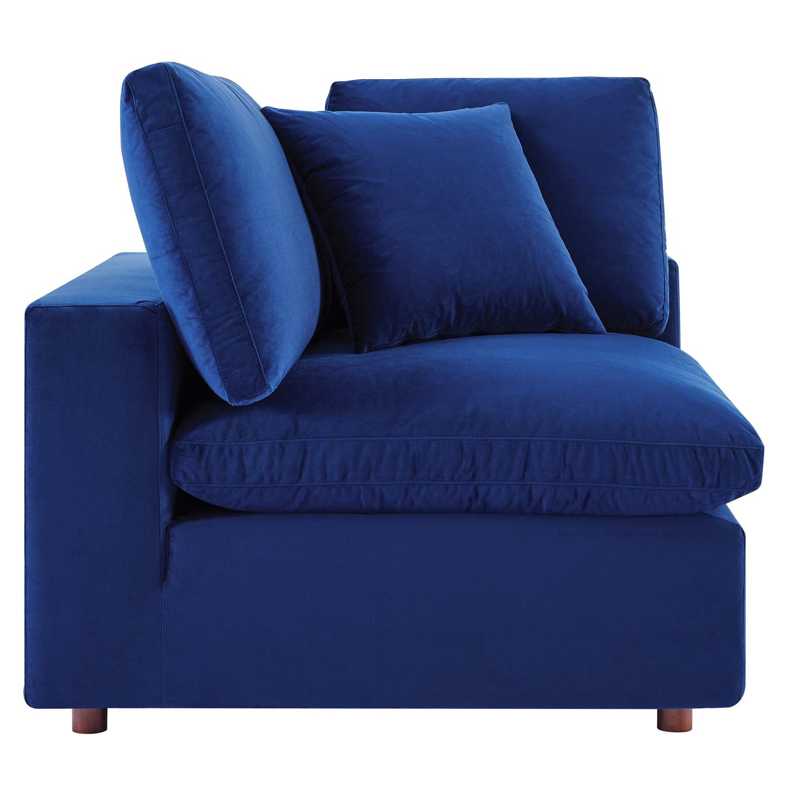 Commix Down Filled Overstuffed Performance Velvet Corner Chair By HouseBean