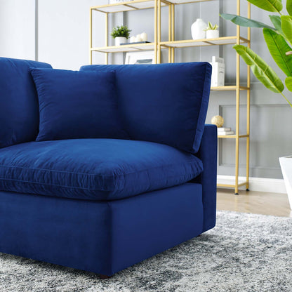 Commix Down Filled Overstuffed Performance Velvet Corner Chair By HouseBean