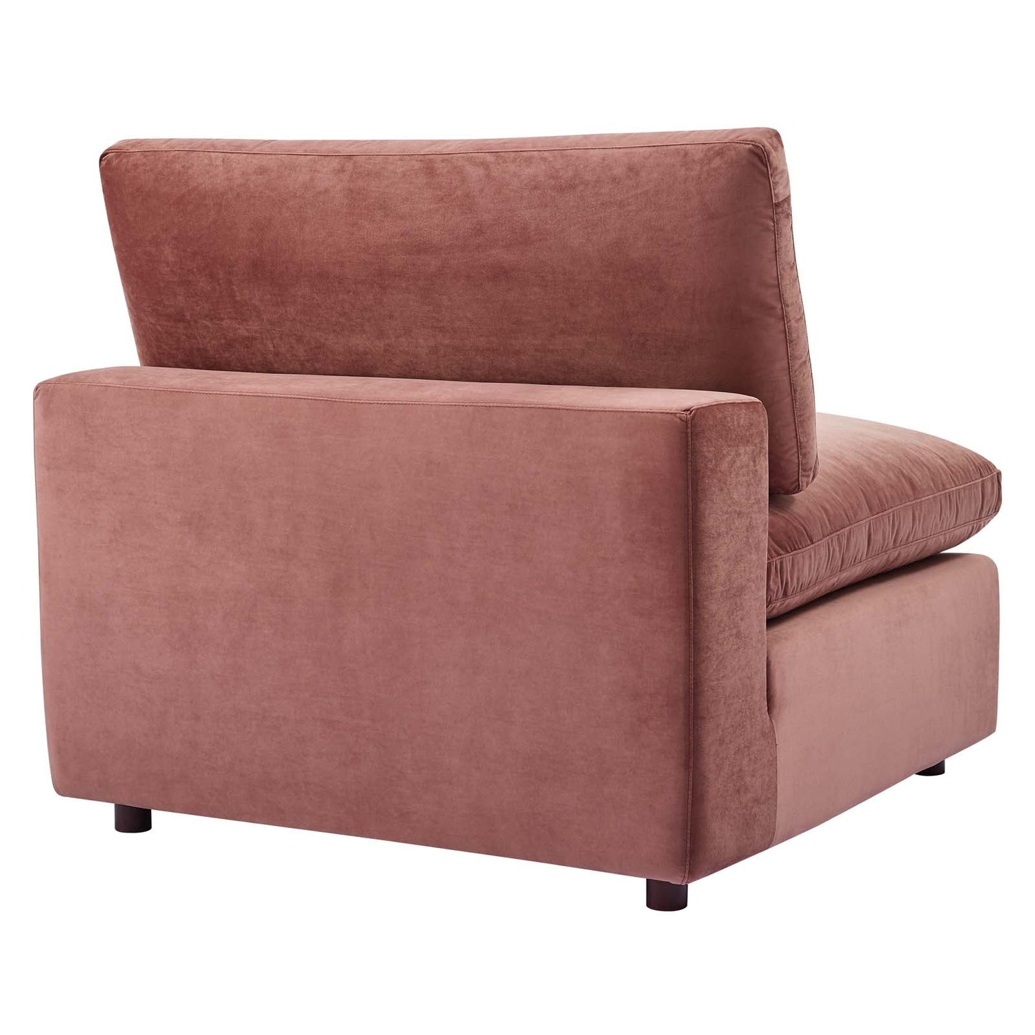 Commix Down Filled Overstuffed Performance Velvet Armless Chair By HouseBean