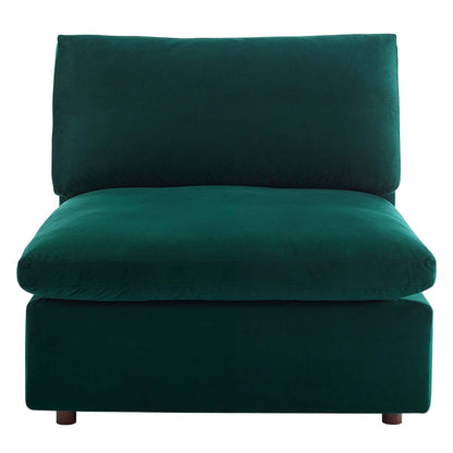 Commix Down Filled Overstuffed Performance Velvet Armless Chair By HouseBean