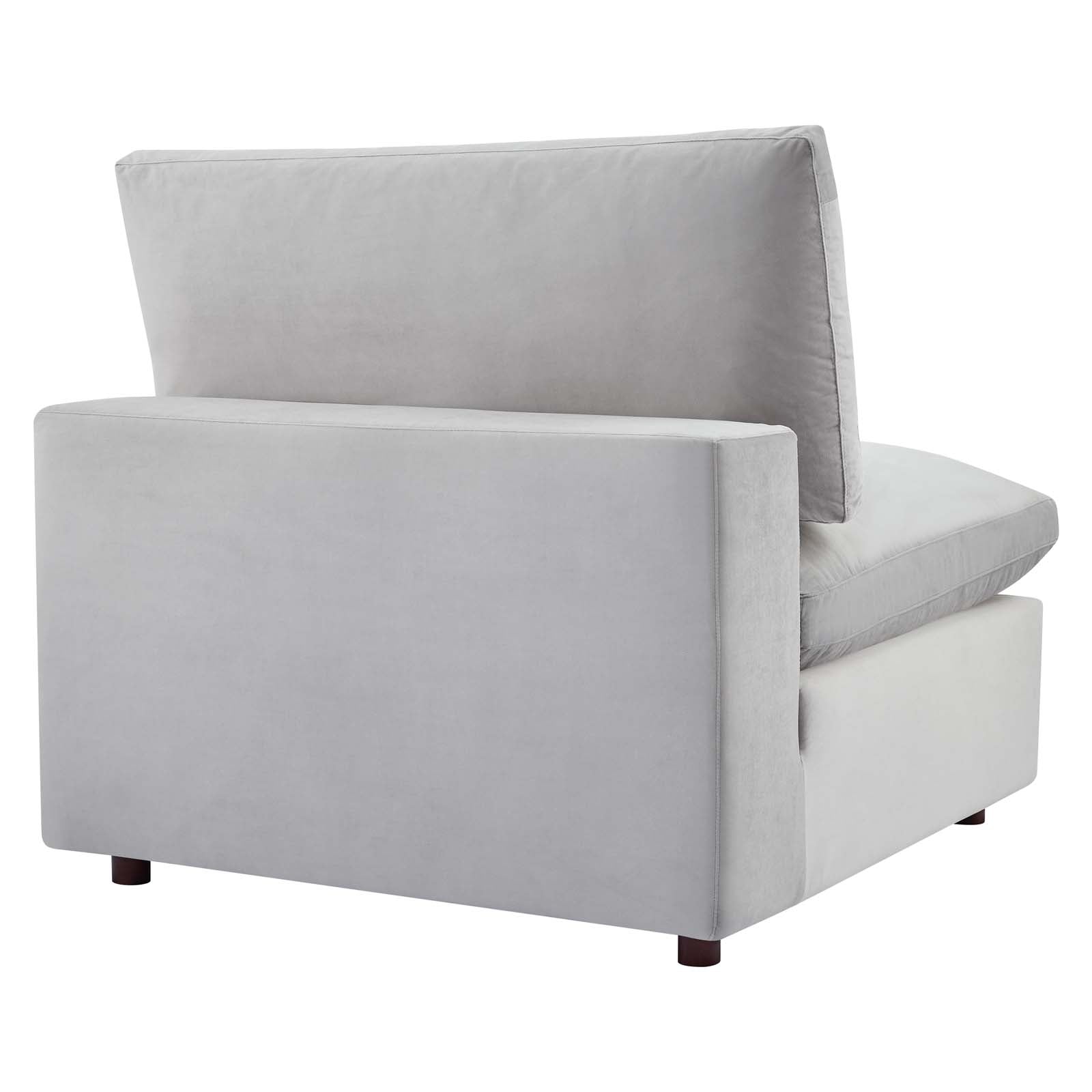 Commix Down Filled Overstuffed Performance Velvet Armless Chair By HouseBean