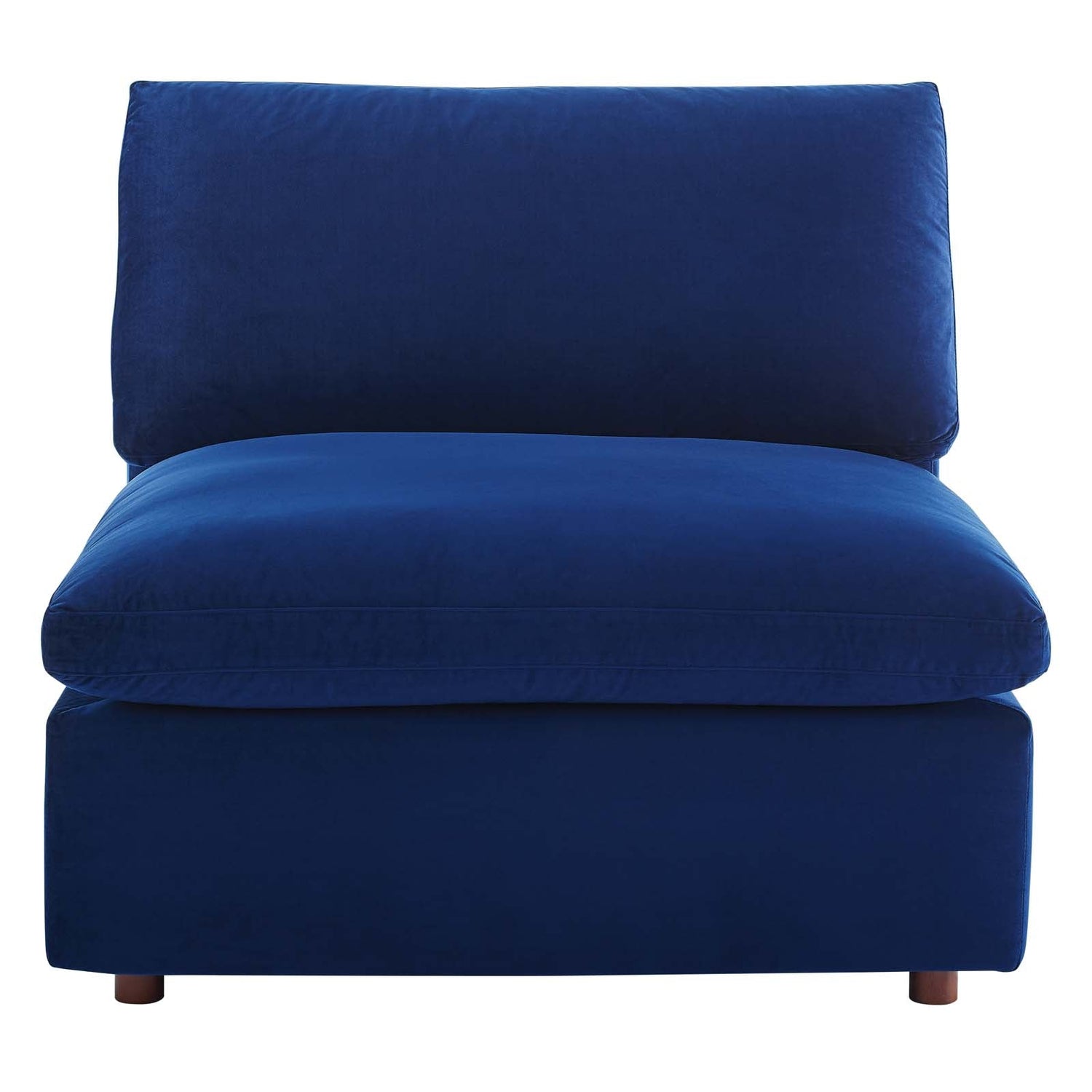 Commix Down Filled Overstuffed Performance Velvet Armless Chair By HouseBean