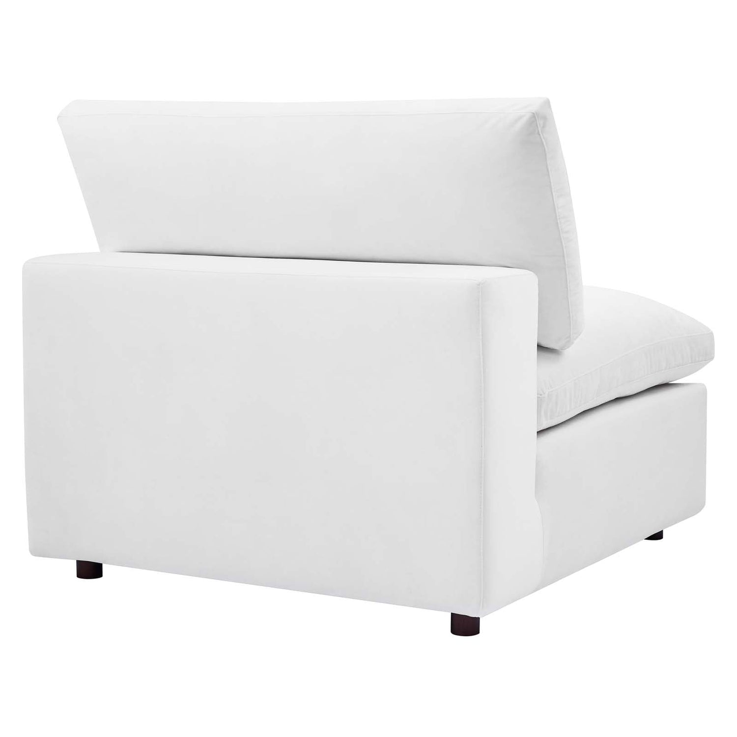 Commix Down Filled Overstuffed Performance Velvet Armless Chair By HouseBean