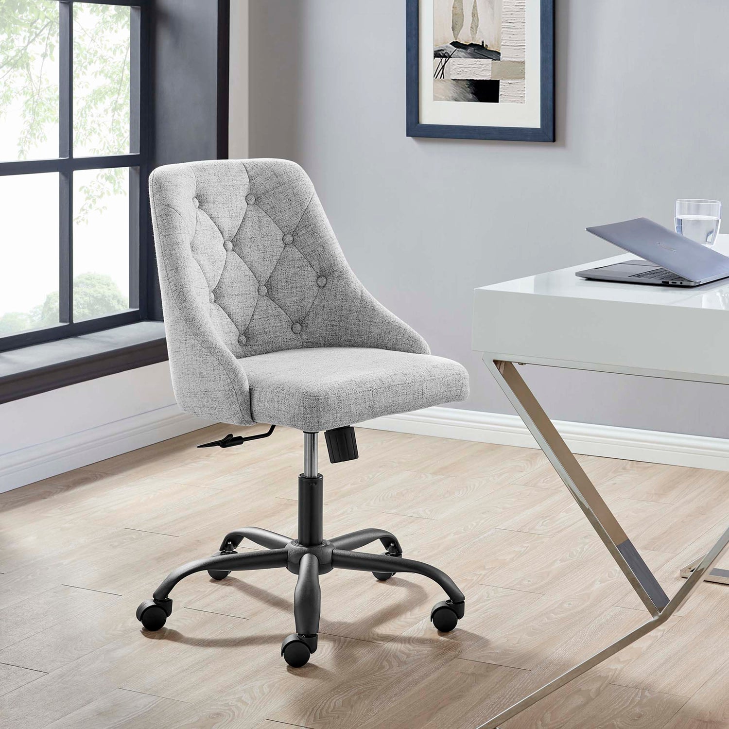 Distinct Tufted Swivel Upholstered Office Chair by Modway