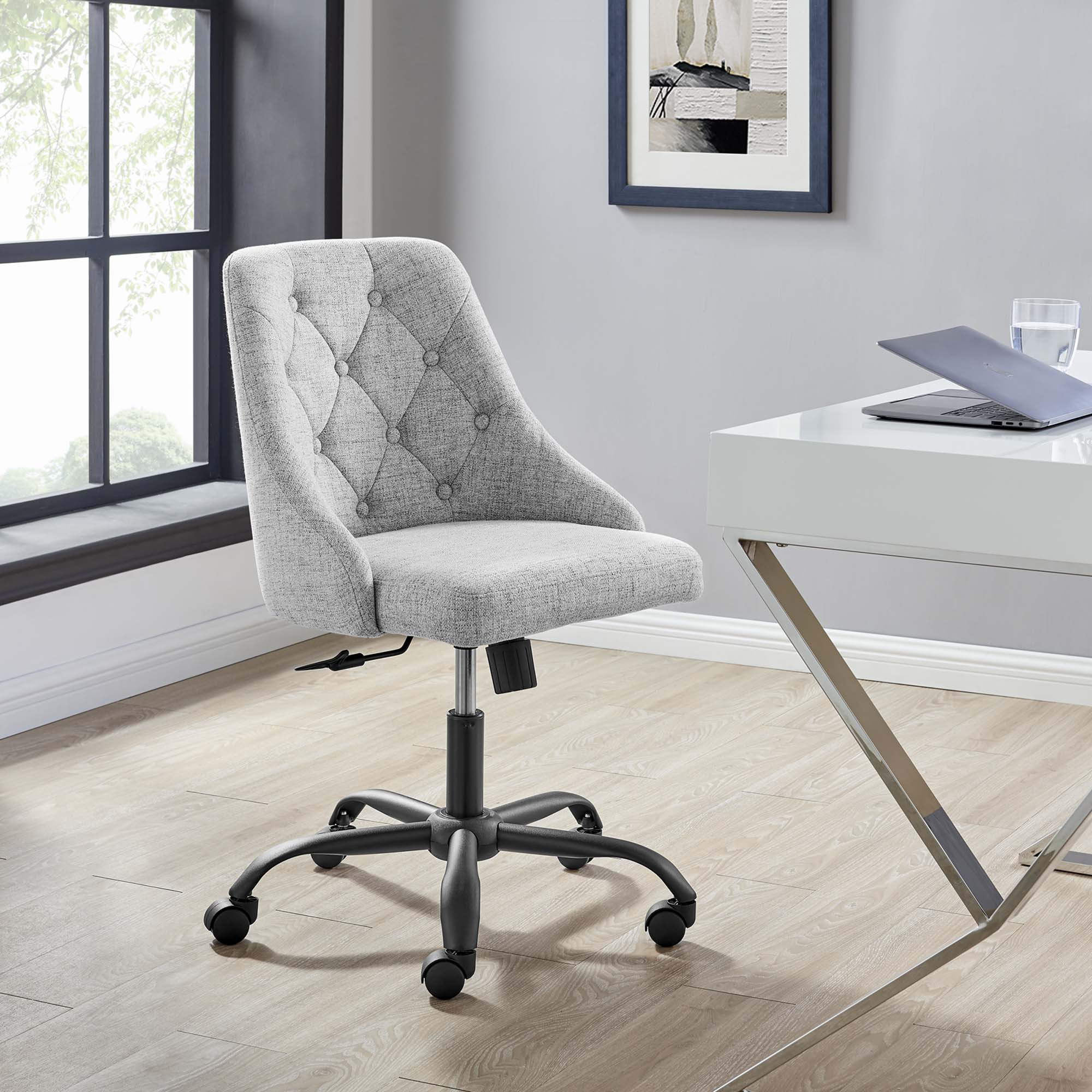 Distinct Tufted Swivel Upholstered Office Chair by Modway