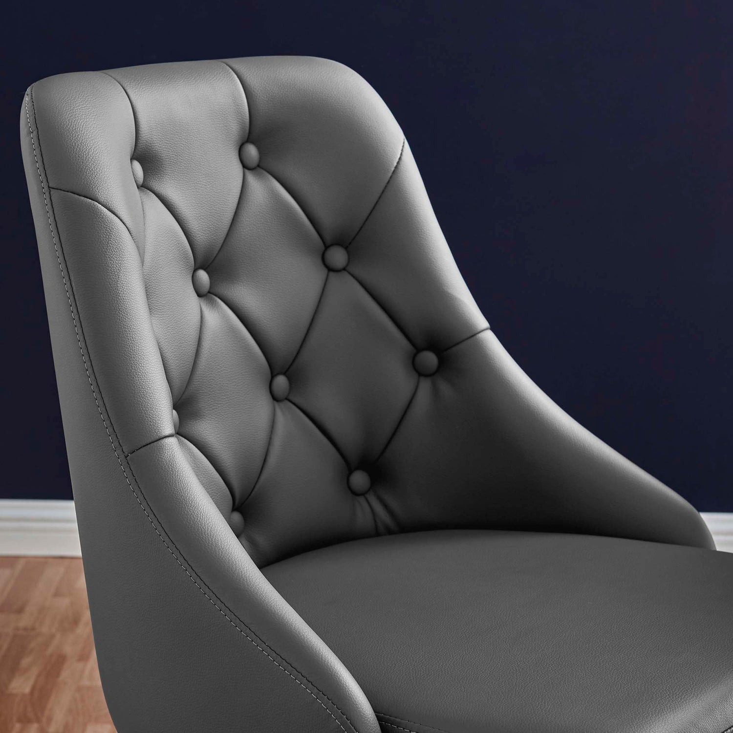 Distinct Tufted Swivel Vegan Leather Office Chair by Modway