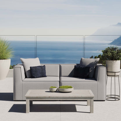 Saybrook Outdoor Patio Upholstered 2-Piece Sectional Sofa Loveseat by Modway