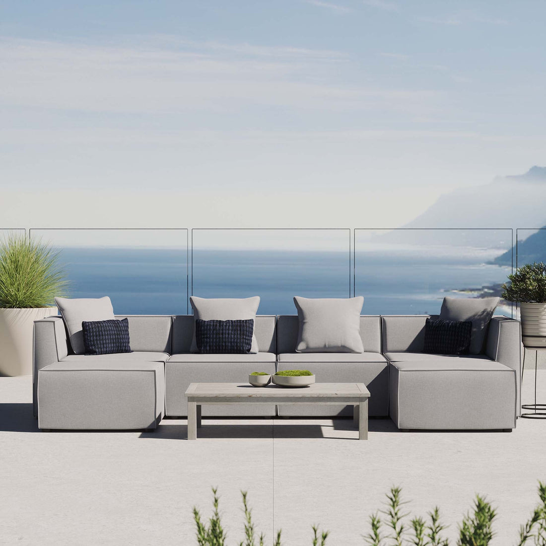 Saybrook Outdoor Patio Upholstered 6-Piece Sectional Sofa by Modway