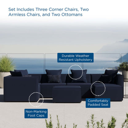 Saybrook Outdoor Patio Upholstered 7-Piece Sectional Sofa by Modway