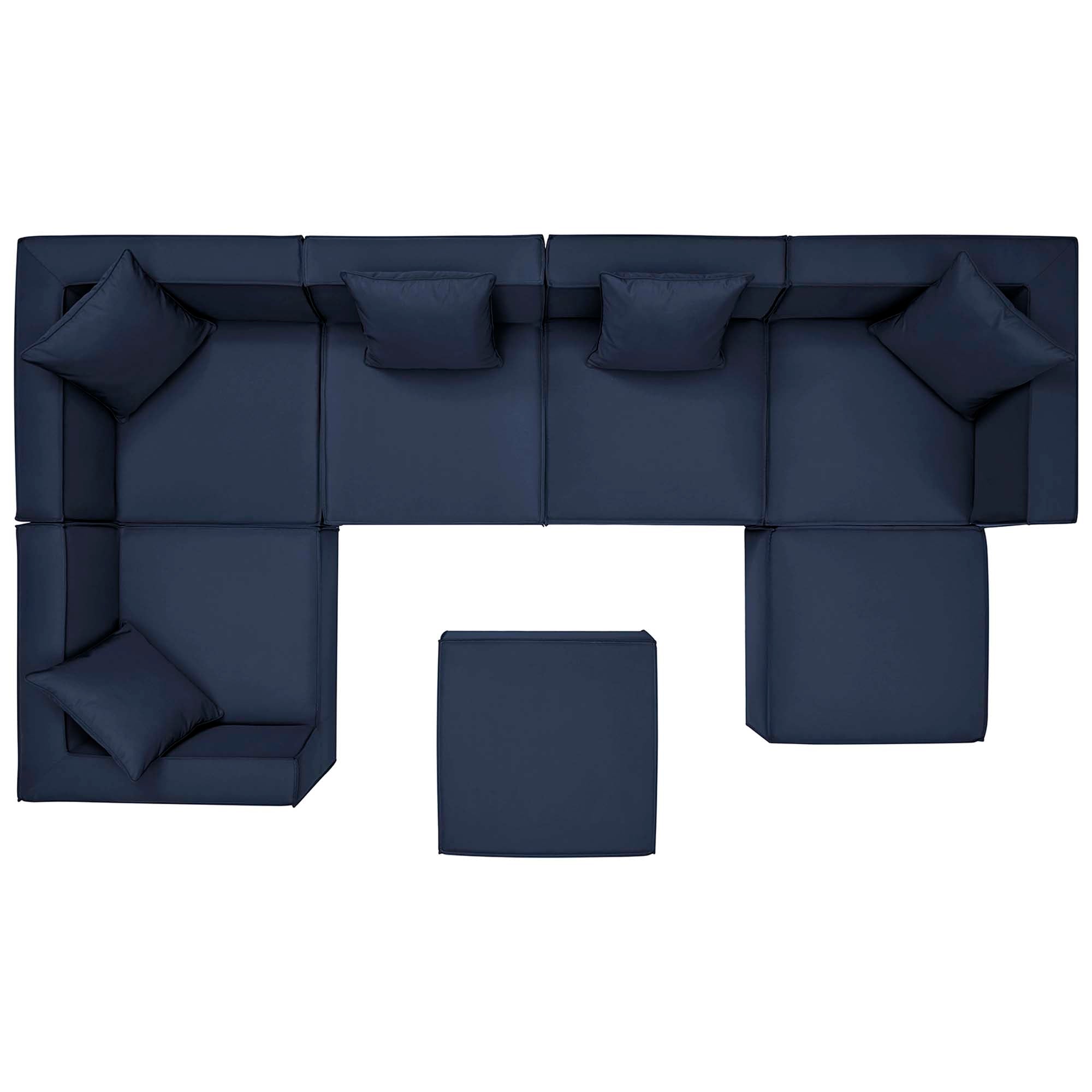 Saybrook Outdoor Patio Upholstered 7-Piece Sectional Sofa by Modway