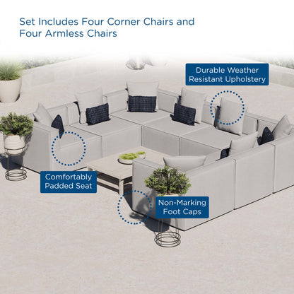 Saybrook Outdoor Patio Upholstered 8-Piece Sectional Sofa by Modway