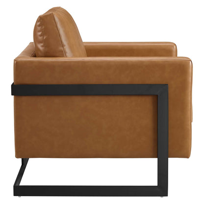 Posse Vegan Leather Accent Chair By HouseBean