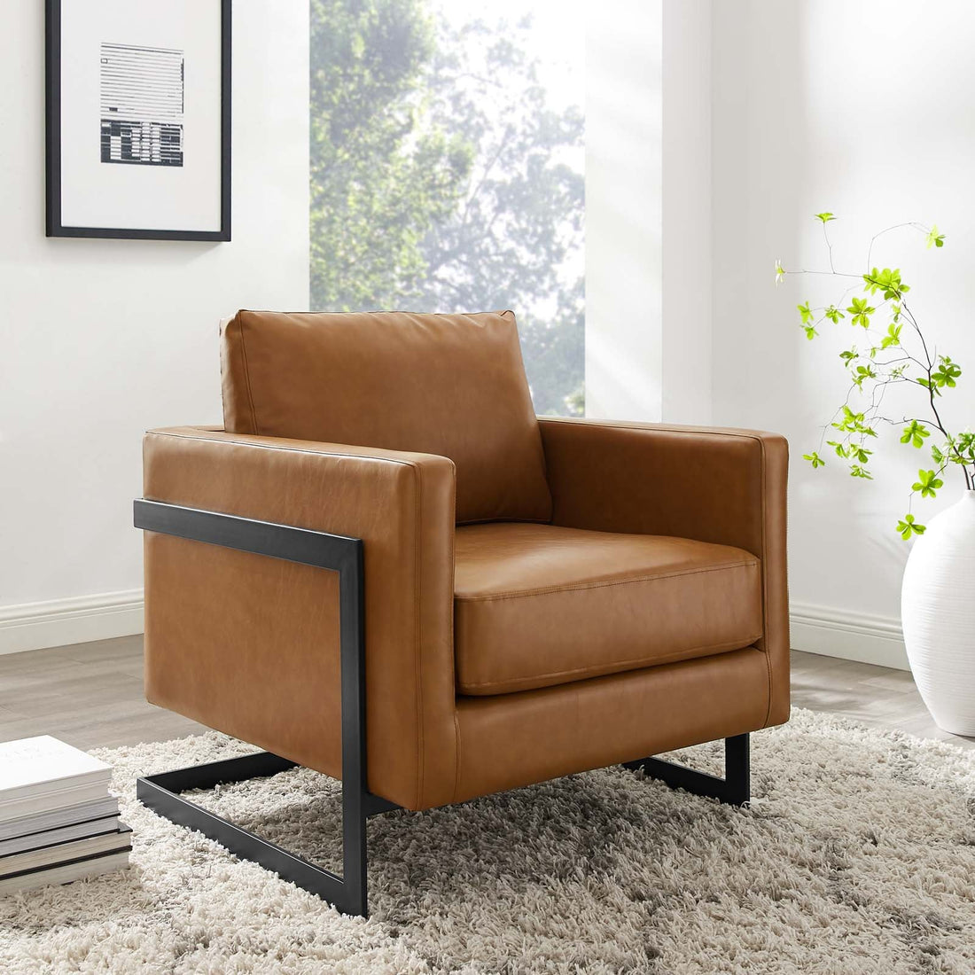 Posse Vegan Leather Accent Chair By HouseBean