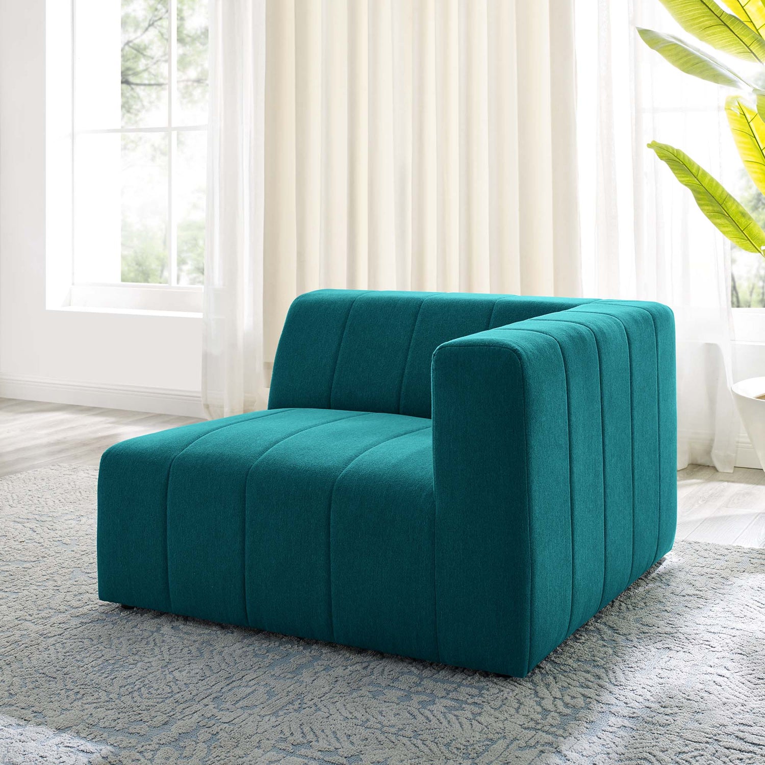 Bartlett Upholstered Fabric Right-Arm Chair by Modway