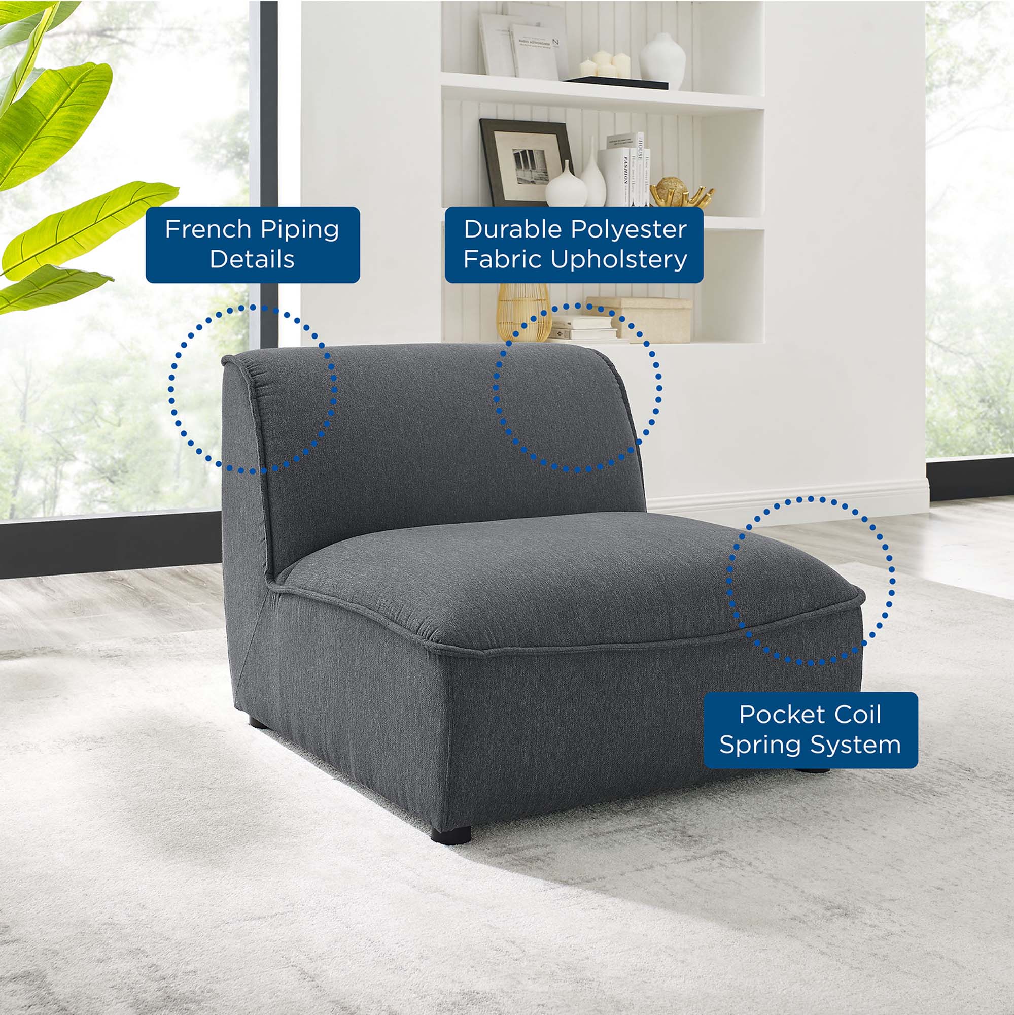 Comprise Armless Chair by Modway