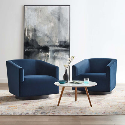 Twist Swivel Chair Performance Velvet Set of 2 by Modway