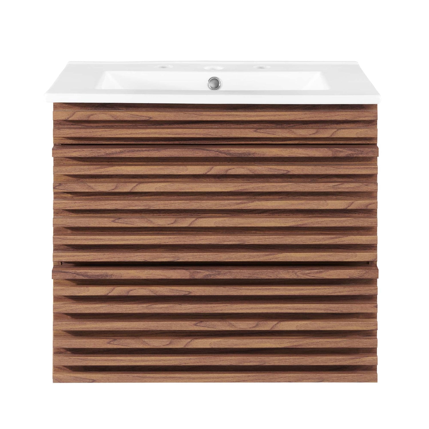 Render Wall-Mount Bathroom Vanity with White Basin Included by Modway
