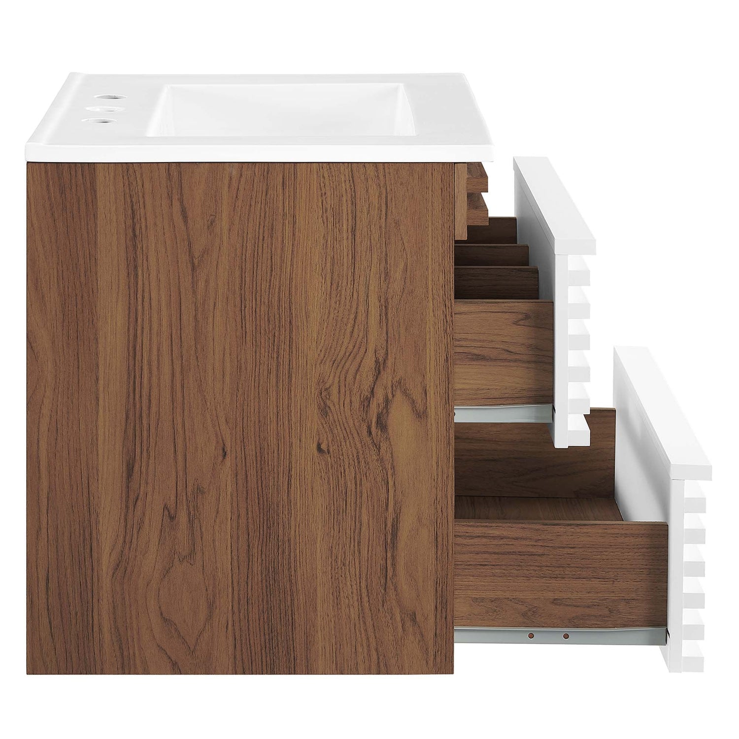 Render Wall-Mount Bathroom Vanity with White Basin Included by Modway