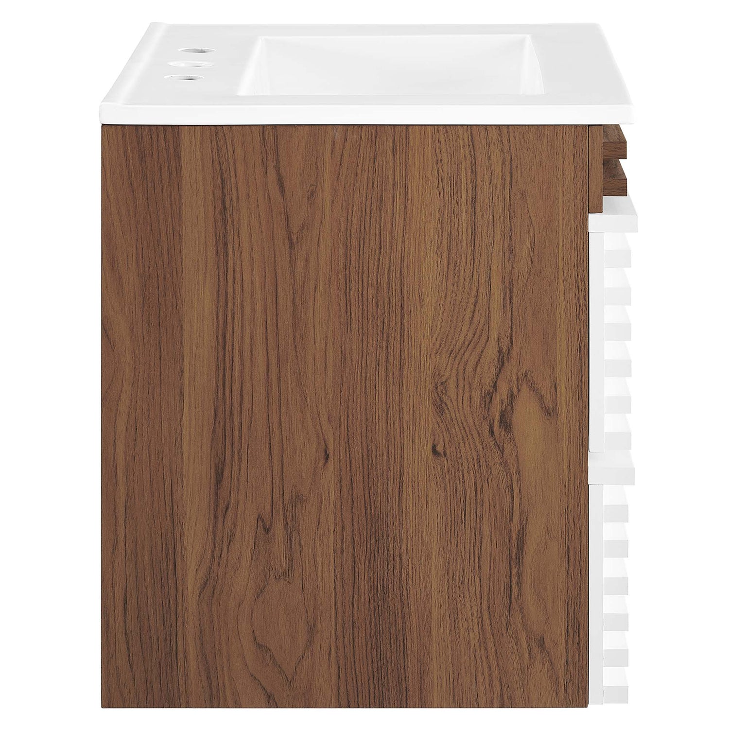 Render Wall-Mount Bathroom Vanity with White Basin Included by Modway