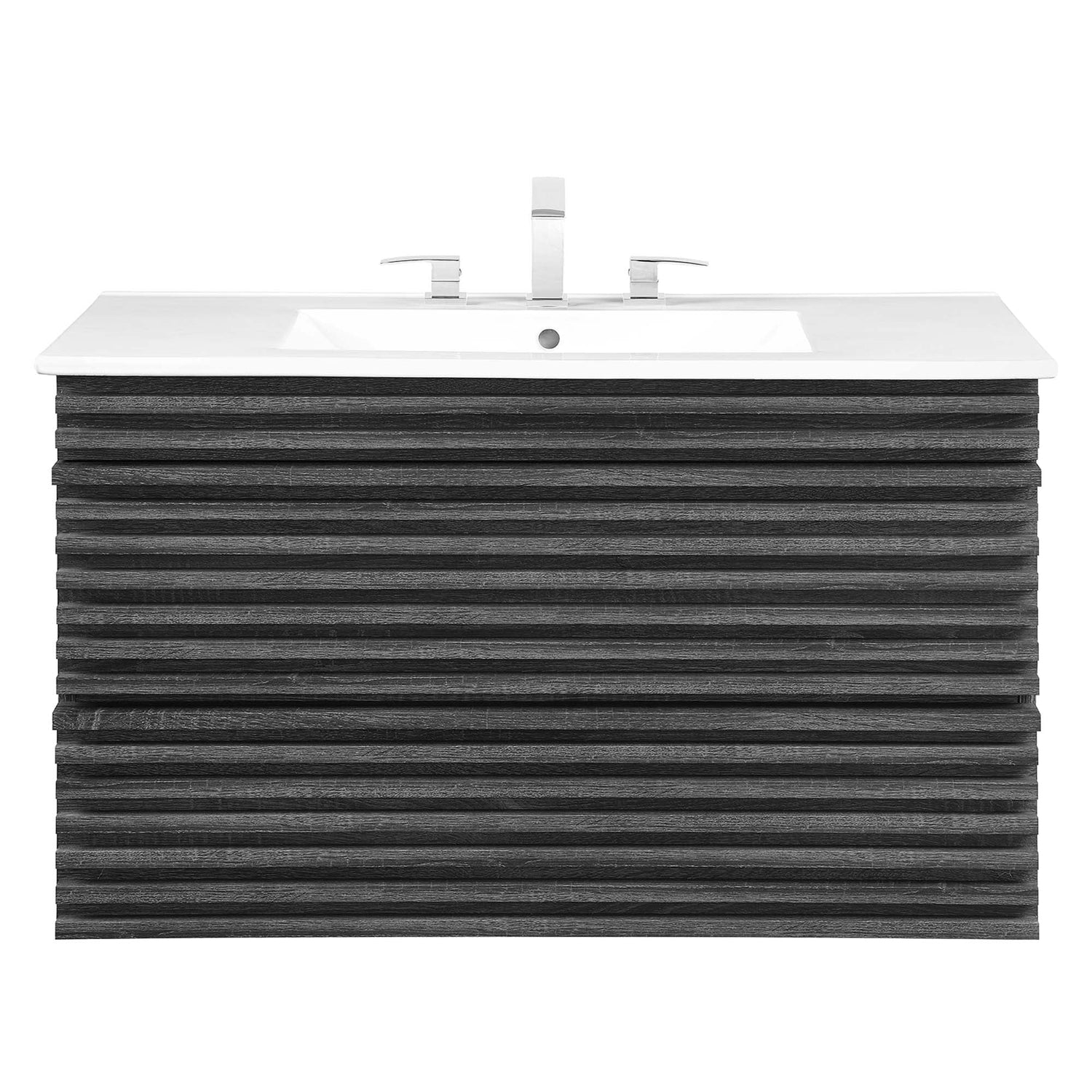 Render Wall-Mount Bathroom Vanity with White Basin Included by Modway