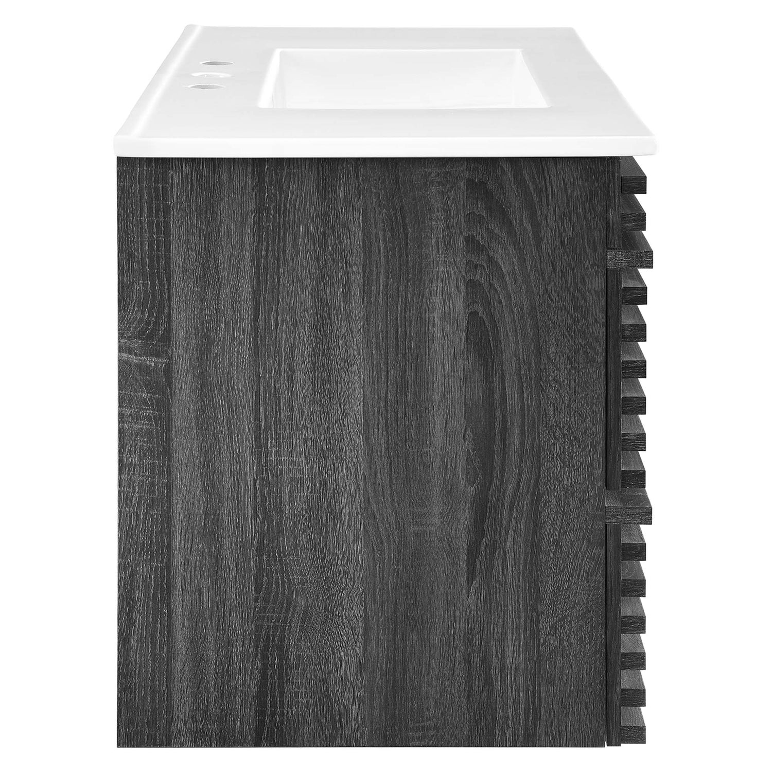 Render Wall-Mount Bathroom Vanity with White Basin Included by Modway