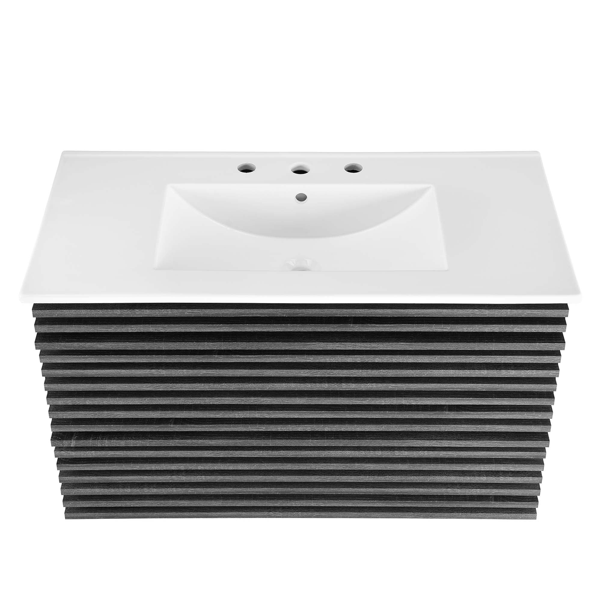 Render Wall-Mount Bathroom Vanity with White Basin Included by Modway
