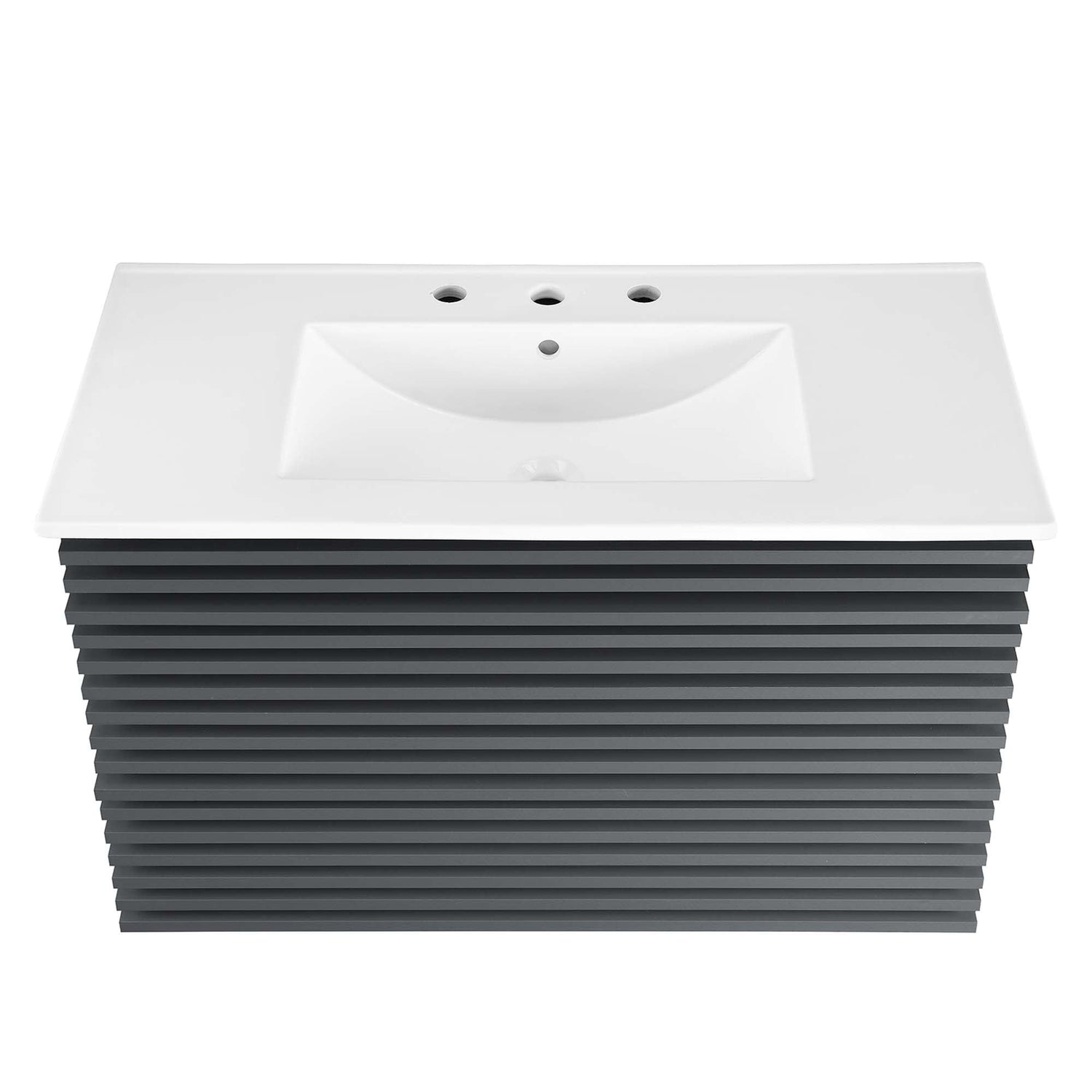 Render Wall-Mount Bathroom Vanity with White Basin Included by Modway
