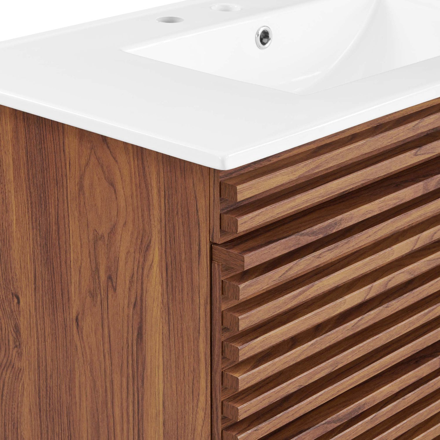 Render Wall-Mount Bathroom Vanity with White Basin Included by Modway