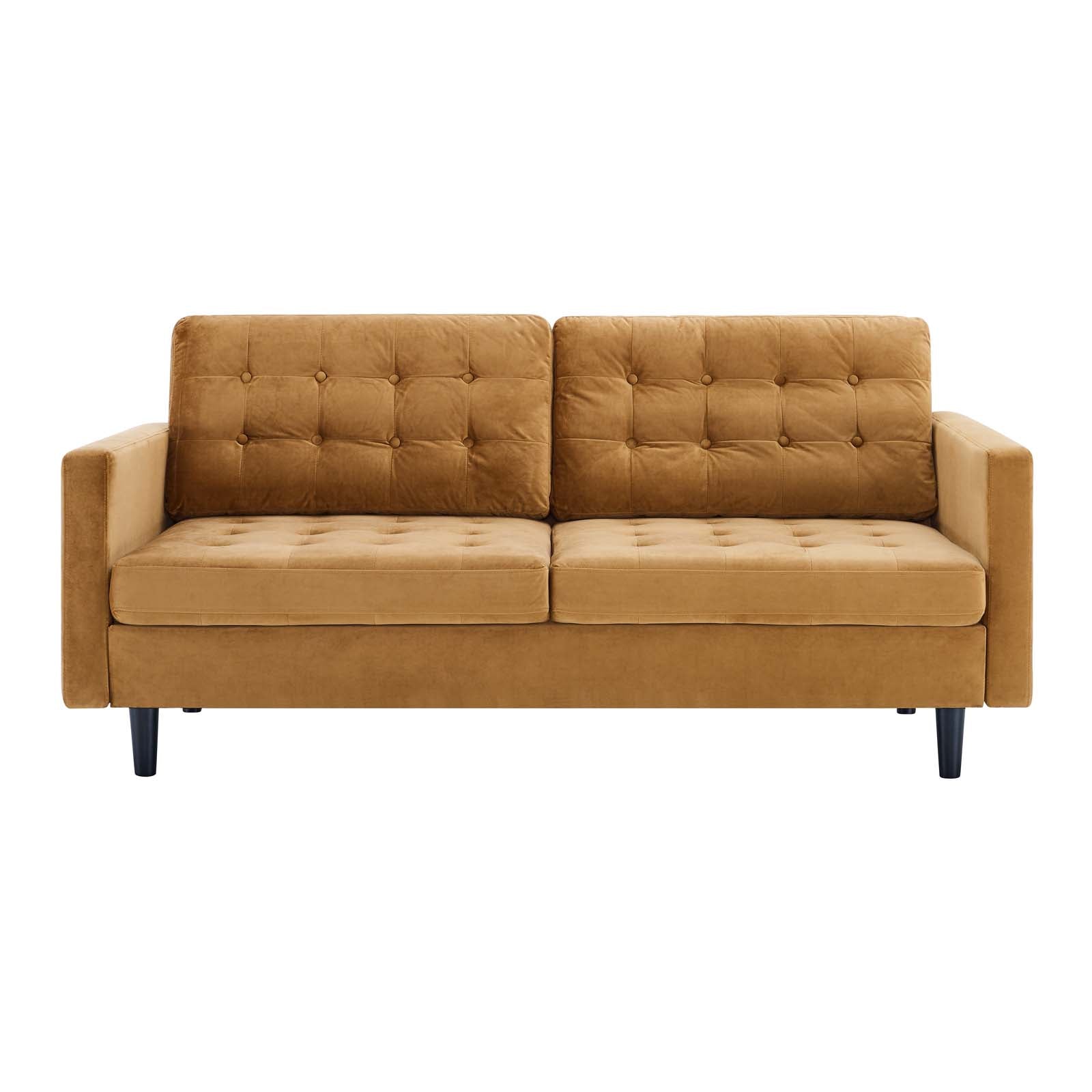 Exalt Tufted Performance Velvet Sofa By HouseBean