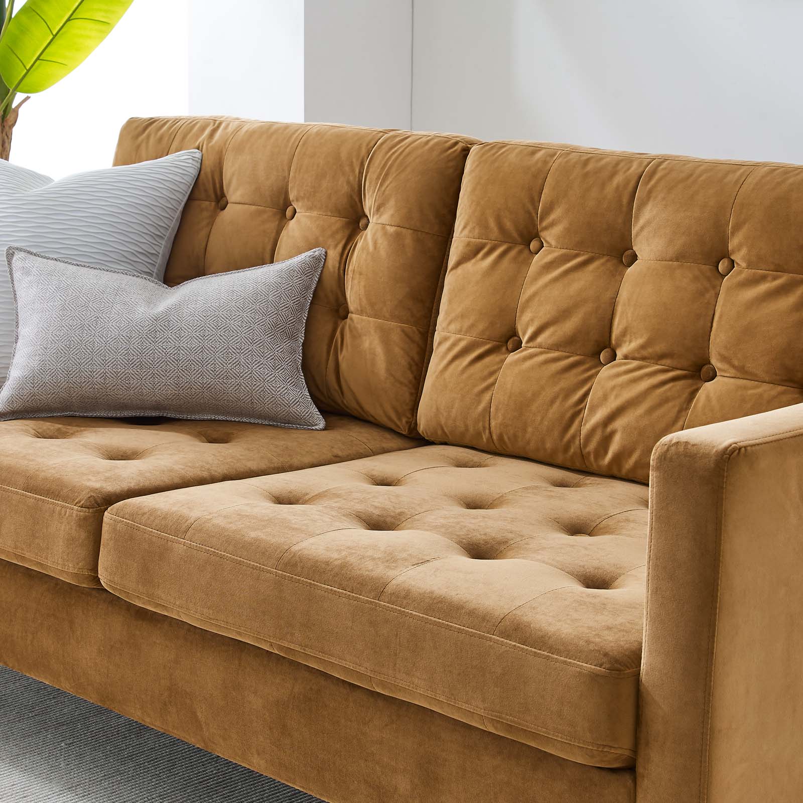 Exalt Tufted Performance Velvet Sofa By HouseBean