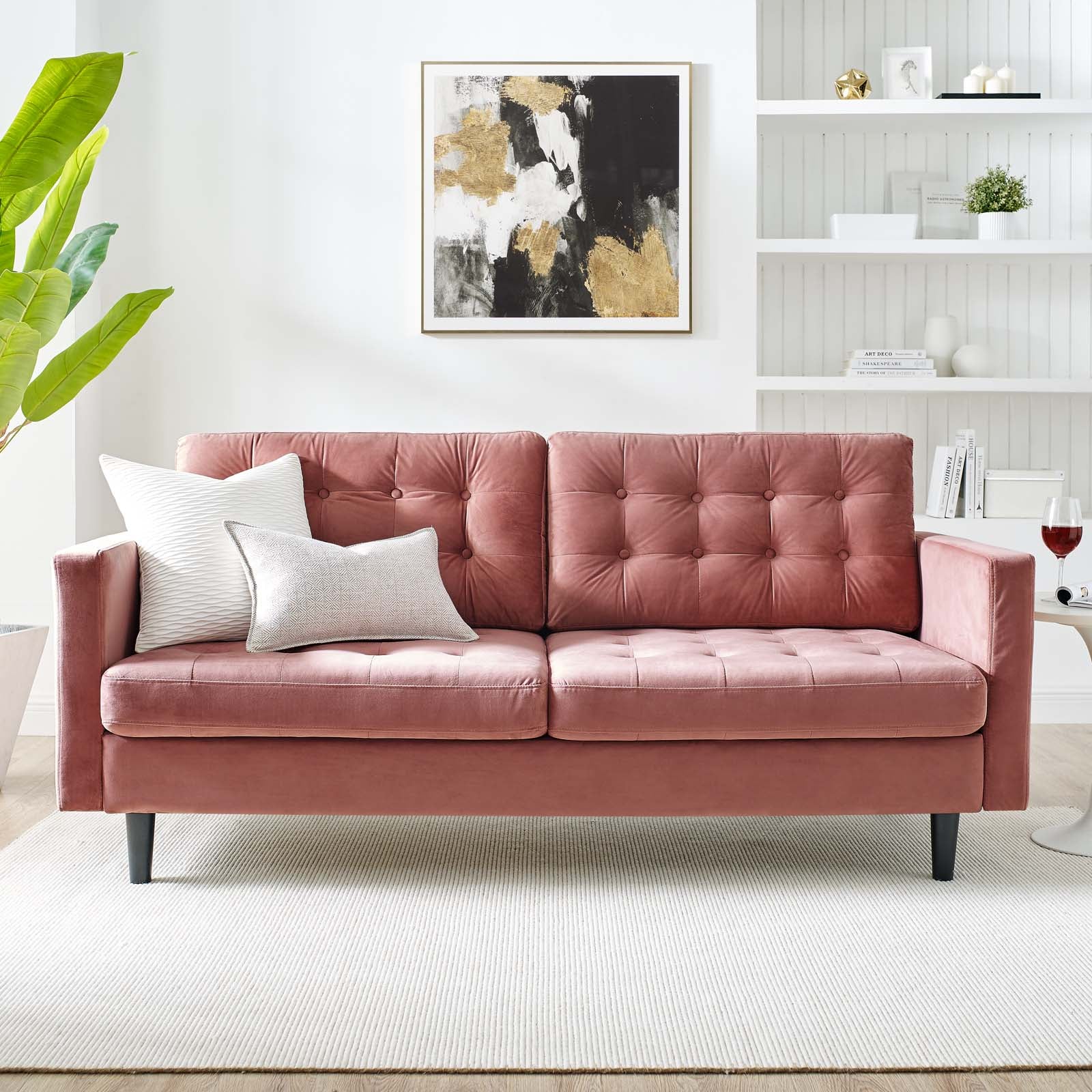 Exalt Tufted Performance Velvet Sofa By HouseBean