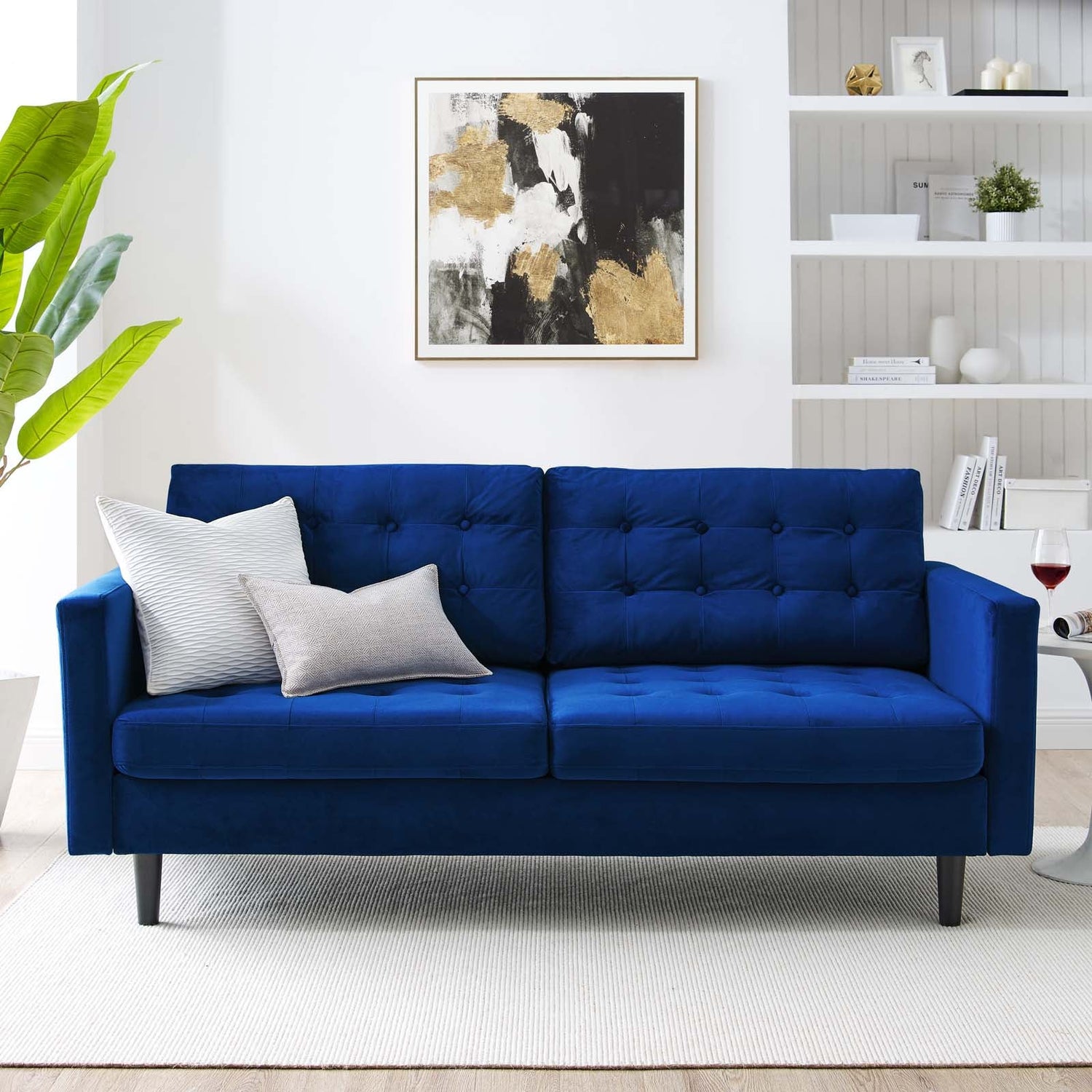 Exalt Tufted Performance Velvet Sofa By HouseBean