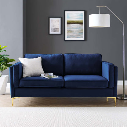 Kaiya Performance Velvet Sofa By HouseBean